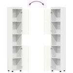 vidaXL Ensemble de mobilier de salle de bain avec étagère TULUM Blanc