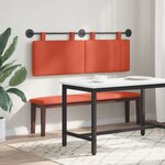 vidaXL Tête de lit suspendue Rouge orange Tissu en velours côtelé