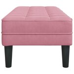 vidaXL Banc Rose 113 x 57 x 39 cm Velours