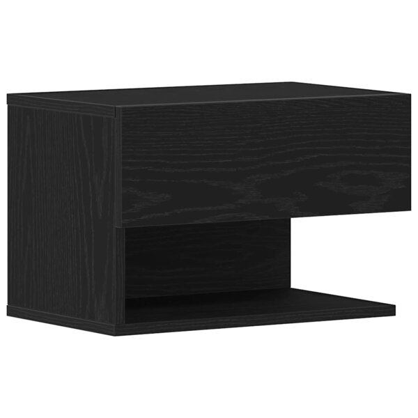 vidaXL Cabinet de chevet avec tiroir Chêne noir 46 x 29 5 x 30 cm