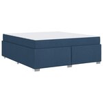 vidaXL Cadre de lit avec matelas Bleu 180 x 200 cm tissu