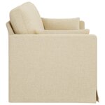 vidaXL Canapé Crème 198 x 78 x 80 cm tissu