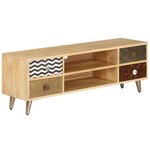 vidaXL Meuble TV 120x30x40 cm Bois massif de manguier