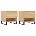vidaXL Tables basses 2 Pièces chêne sonoma 50x46x50 cm bois d'ingénierie