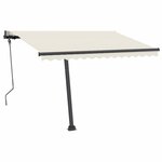 vidaXL Auvent automatique sur pied 300x250 cm Crème