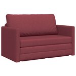 vidaXL Canapé-Lit 110cm Bordeaux tissu