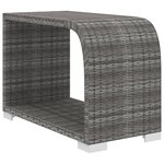 vidaXL Salon de jardin 8 Pièces avec coussins résine tressée gris