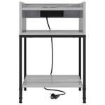 vidaXL Armoires de chevet 2 Pièces Sonoma gris 40 x 40 x 61 cm