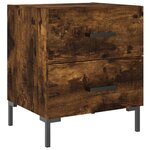 vidaXL Tables de chevet 2Pièces chêne fumé 40x35x47 5cm bois d’ingénierie