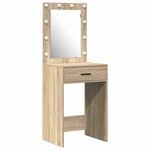 vidaXL Table de Toilette avec tiroir 3 Pièces Marron 50 x 41 x 135 cm