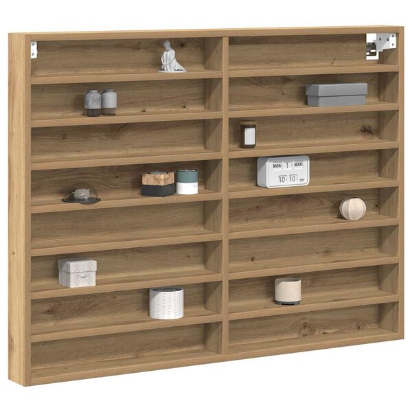 Vitrine De Collection En Bois Avec Portes 40x8,5x37cm
