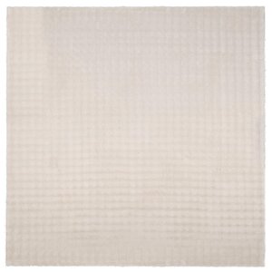 vidaXL Tapis de surface Carré HUARTE Beige 240 x 240 cm Polyester