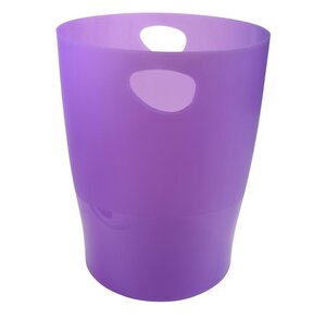 Corbeille à papier ECO 15 Lviolet translucide - Diamètre 26 cm  hauteur 33 5 cm EXACOMPTA