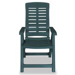 vidaXL Chaises inclinables de jardin lot de 2 Plastique Vert