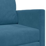 vidaXL Canapé-Lit Bleu 124 x 204 x 61 cm Velours