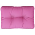 vidaXL Coussin de palette Rose 50x40x12 cm tissu