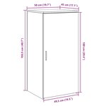 vidaXL Armoire de rangement Noir 50x45x103 5 cm Bois d'ingénierie