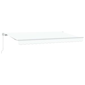 vidaXL Auvent Rétractable Blanc 400 x 200 cm Polyester et Aluminium