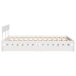 vidaXL Cadre de lit sans matelas blanc 160x200 cm bois de pin massif