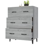 vidaXL Buffet sonoma gris 69 5x34x90 cm bois d'ingénierie