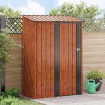 vidaXL Cabanons de jardin Marron 140 5 x 74 x 200 cm Métал