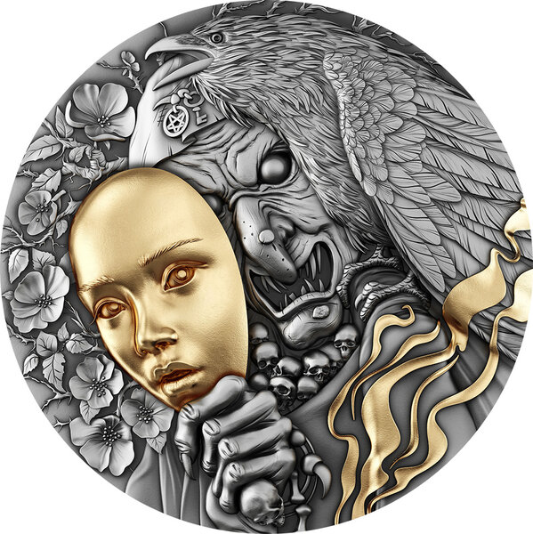 Pièce de monnaie en Argent 5 Dollars g 62.2 (2 oz) Millésime 2023 BEHIND THE MASK (PRÉCOMMANDE)