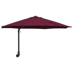 vidaXL Parasol de jardin Rouge  Noir 248 x 248 x 148 cm