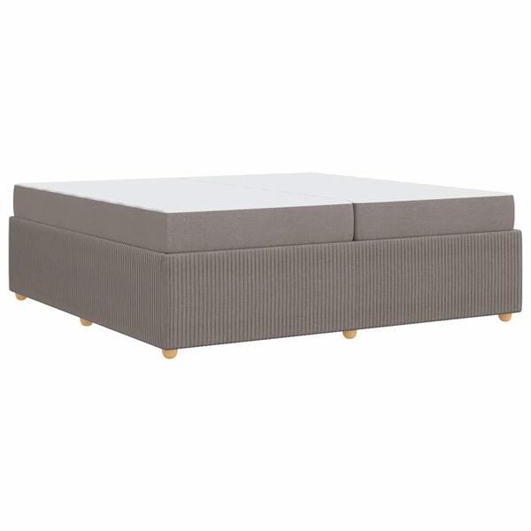 vidaXL Cadre de lit avec matelas avec matelas Taupe 200 x 200 cm tissu