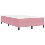 vidaXL Lit boxspring avec matelas Rose 120 x 200 cm Velours