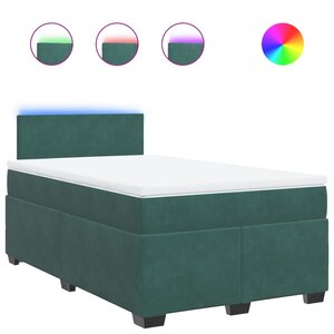 vidaXL Sommier à lattes de lit avec matelas vert foncé 120x190 cm