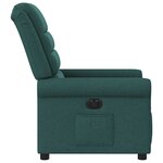 vidaXL Fauteuil inclinable électrique Vert foncé Tissu