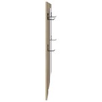 vidaXL Porte-manteau mural avec stockage avec miroir Chêne sonoma 96 x 1 5 x 90 cm