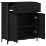 vidaXL Buffet avec tiroir Chêne noir 70 x 30 x 80 cm Bois d'ingénierie