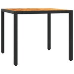 vidaXL Ensemble à manger de jardin coussins 5Pièces Noir Résine tressée