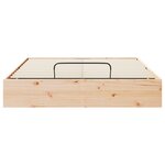 vidaXL Cadre de lit ottoman avec rangement Naturel 140 x 190 cm