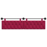 vidaXL Tête de lit suspendue Avec lumière LED Bordeaux Velours