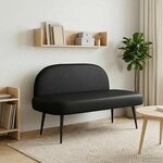 vidaXL Banc rembourré avec dossier Noir 110 x 60 x 76 cm Simili cuir