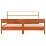 vidaXL Lit bibliothèque sans matelas cire marron 180x200 cm pin massif