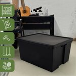 Pack and Move - Lot 5 Boîtes Stockage Plastique - 59 5 x 80 x 42 cm - 380KG Max - Stockage  Outils  Bricolage - Ultra Résistant - Réutilisable - 150L