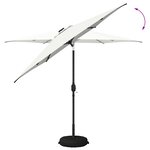 vidaXL Parasol de jardin avec lampes LED 270 x 270 cm Polyester Crème