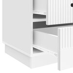vidaXL Cabinet de chevet avec tiroir Blanc brillant 43 x 41 x 63 5 cm