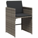 vidaXL Chaises de jardin avec coussins lot de 4 gris résine tressée