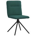 vidaXL Chaises à manger lot de 4 vert foncé tissu