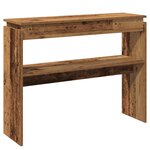 vidaXL Table console vieux bois 80x30x102 cm bois d'ingénierie