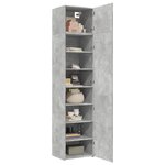 vidaXL Armoire de rangement mince gris béton 50x42 5x225 cm