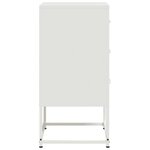 vidaXL Tables de chevet 2 Pièces blanc 36x39x78 cm acier