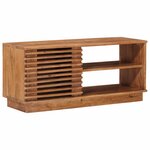 vidaXL Meuble TV avec stockage avec porte Naturel 90 x 30 x 40 cm