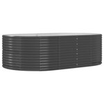 vidaXL Lit surélevé de jardin Anthracite Acier enduit de poudre