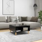 Vidaxl table basse noir brillant 60x60x30 cm aggloméré