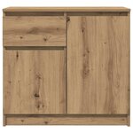 vidaXL Buffet avec tiroir chêne artisanal 71x35x65 cm bois ingénierie